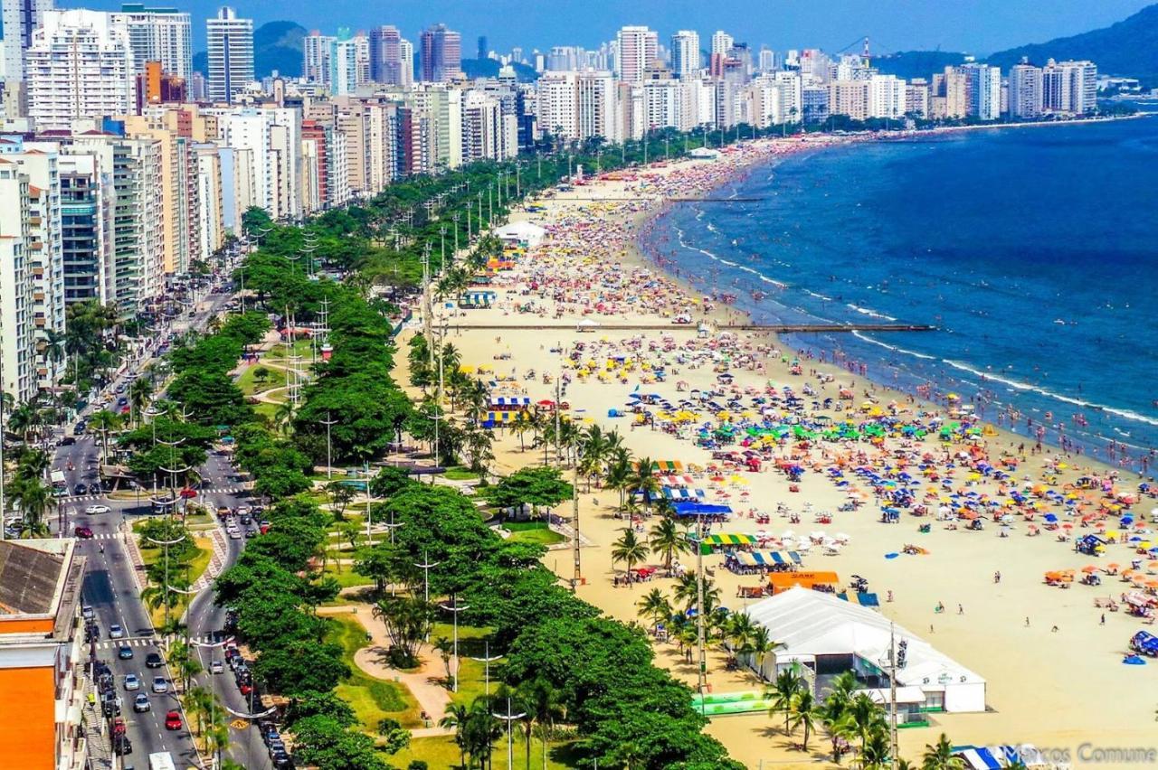 Quadra Praia 70 M Do Mar Santos Kültér fotó
